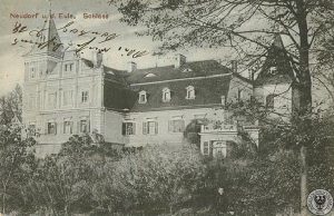 Pałac w Nowiźnie na starej pocztówce